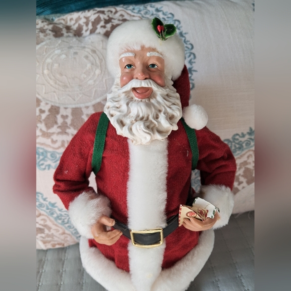 Vintage Santa Claus 1998 Composite 1960s Style Collectible 10" Holiday Figurine - Picture 2 of 14
